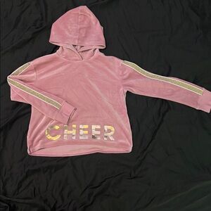Pink Hoodie with Gold Accents